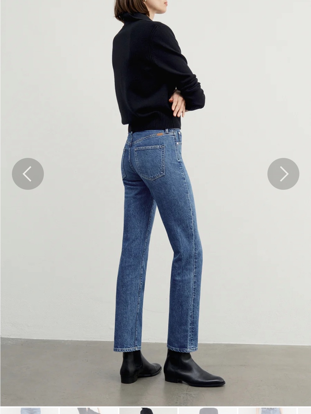 AYR Straight Leg Jeans in Medium Blue